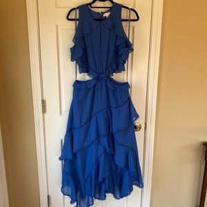 Red Carter dress with open sides